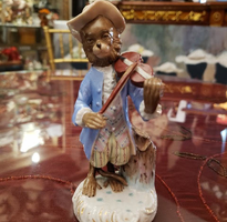 Meissen Style Porcelain Monkey Band 